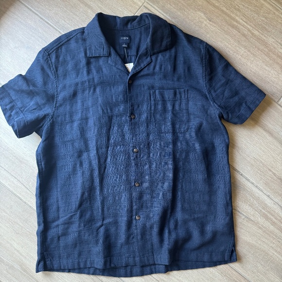 J. Crew Men's Linen Blend Button Down - Picture 1 of 6